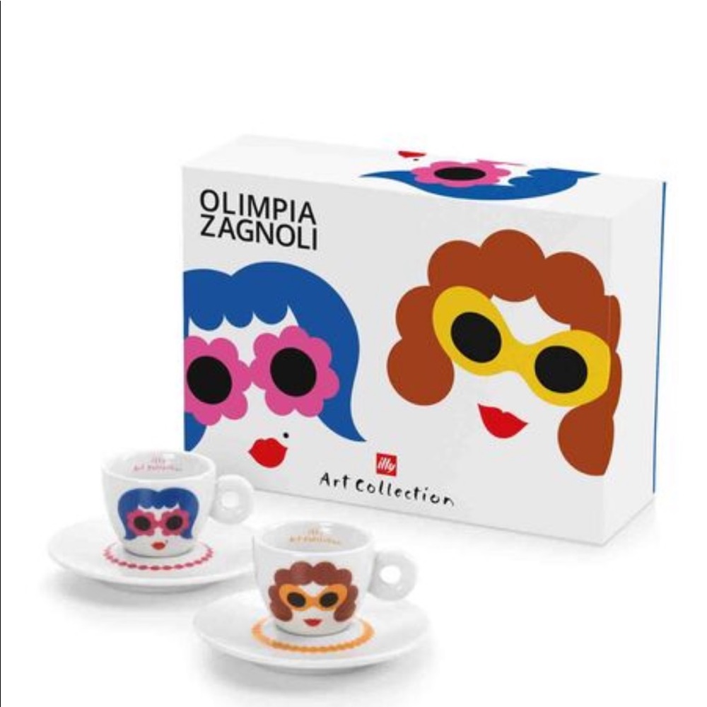 illy Olimpia Zagnoli Set of 2 Espresso Cups